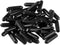 uxcell 50pcs Rubber End Caps, Black Vinyl Round Tube Bolt Cap Cover, 2.5mm ID, Screw Thread Protectors, 0.1 inch