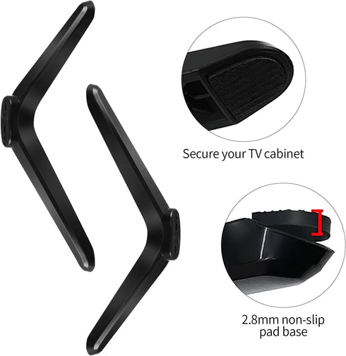 Veemoon 2Pcs 32 40 49 50 55 Inches TV Stand Legs Replacement, Plastic TV Stand Base Home Television Holder Television