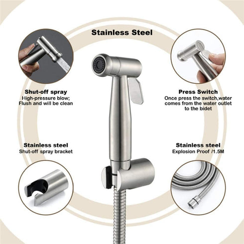 IIUUAYUVI Women's Wash Faucet Sprayer Full Pressure and Leakproof HandheldToilet Sprayer Kit | Hand Held Cloth Diaper