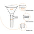 Glass Filter Funnel, Borosilicate Glass Suction Funnel with 75 mm Top Outer Dimension and 24/40 Inner Joint