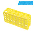 PATIKIL 80 Wells Tube Rack - 2 Pcs Vial Rack for Microcentrifuge Tubes 0.5/1.5/2/10/15/50ml, Yellow