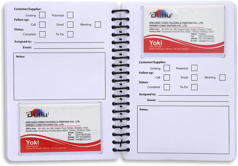 Business Card Organizer Holder Book, Portable Credit Card Organizer for Managing 58 Cards, Notebook for Important