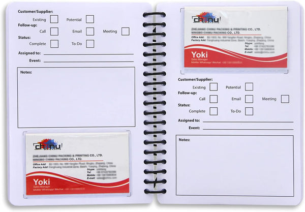 Business Card Organizer Holder Book, Portable Credit Card Organizer for Managing 58 Cards, Notebook for Important