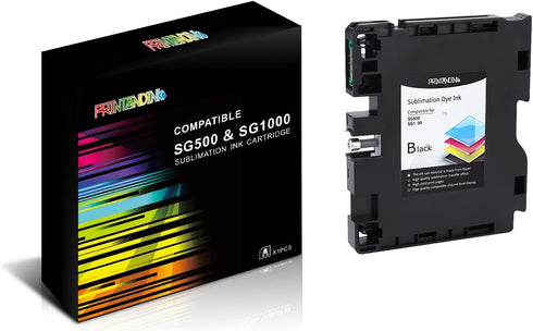 SG500 SG1000 Black Sublimation Ink Cartridges Compatible with Sawgrass SG500 SG1000