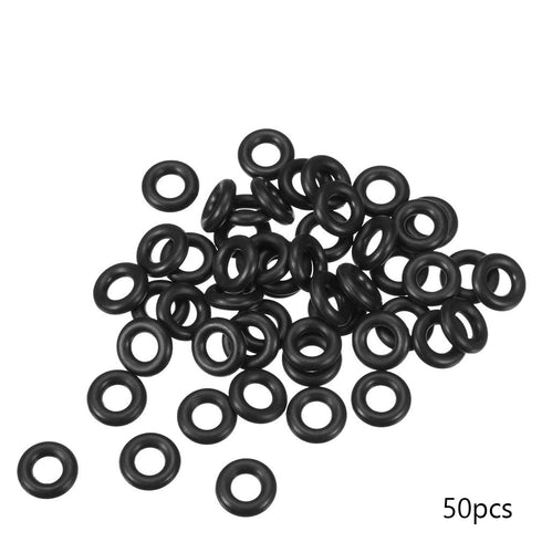 Othmro 50Pcs Nitrile Rubber O-Rings, 0.13in Wire Dia, 0.51in OD, Metric Sealing Washers for Plumbing, Black
