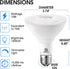 Energetic PAR30 LED Bulbs, Flood Light Outdoor Indoor 10 Watt (75 Watt Equivalent), 5000K Daylight, 1000 Lumens, E26 Base, Dimmable, Waterproof LED Recessed Light Bulbs for Security (2 Pack) by Energetic Lighting