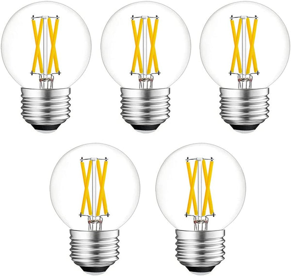 Greeogin Dimmable E26 g16.5 led Mini Globe Edison Bulb LED Filament Bulb 4W