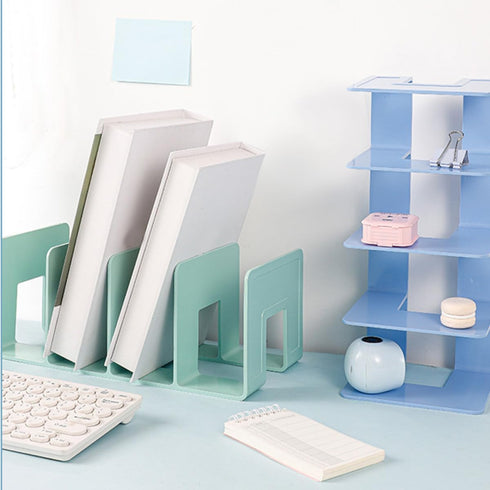 ARTIBETTER Decorative Multi-Function Book Organizer Bookend for Desk Office and Home Use Space-Saving Document and Book