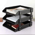 Leather Desk File Organizer, 3-Layer Stackable Tray for Documents, Folders, Stationery, and Other Home Office Sundries