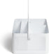 U Brands Modern Perforated Caddy, Desktop Organizer for Office Supplies, Metal, White, 1 Count