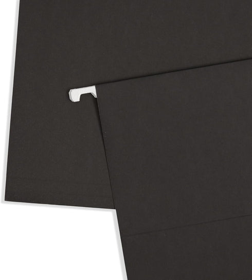 Blue Summit Legal Hanging File Folders - 25 Pack, Legal Size, Black for Organization