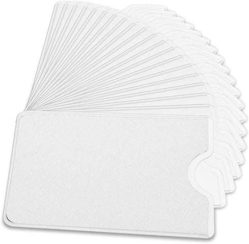 kwmobile 20 Pieces Credit Card Sleeves - Transparent ID Business Card Holder - Identification Social Security Cards