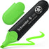 Schneider Job Highlighter, Chisel Tip, 1 + 5 mm, Black Barrel, Green Ink, Box of 10