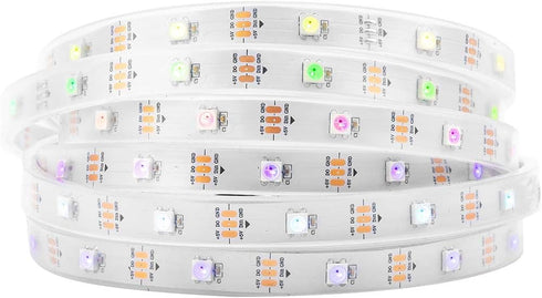 BTF-LIGHTING WS2812B IC RGB LED Strip,UL Listed,Pure Gold Wires,DC5V 16.4FT 150LED 5050SMD,Individually