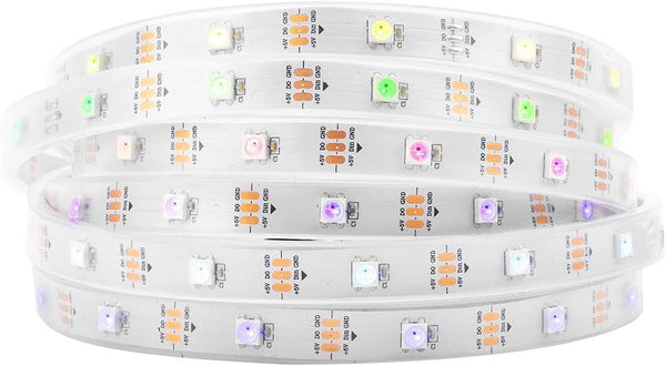 BTF-LIGHTING WS2812B IC RGB LED Strip,UL Listed,Pure Gold Wires,DC5V 16.4FT 150LED 5050SMD,Individually