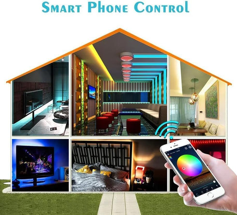TOPXCDZ 12-24V 96W LED Smart WiFi Controller, Single Color LED Strip Lights WiFi Controller Compatible with Android