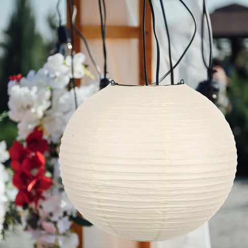 11.81 Inch White Round Paper Lantern Lampshade Hanging Paper Lanterns Ceiling Lampshade for Home Decor Wedding