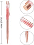 ZZTX 4 Pcs Rose Gold Ballpoint Pens, Cute Bling Dynamic Liquid Sand Pen with Refills, Black Ink Office Supplies