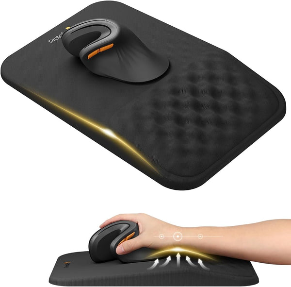ProtoArc Ergonomic Mouse Pad with Wrist Rest, MP50 Mousepad with Massage Design, Soft