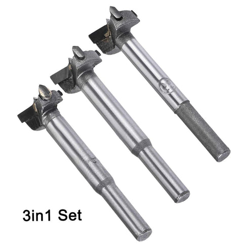 3Pcs Woodworking Hole Opener Drill Bit, 21mm+22mm+23mm Forstner Bits for Wood Hole Saw Drilling