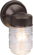1 7.5 4.5 5.25 60W 505198 Design House Jelly Jar Light Wall Light, Oil Rubbed Bronze, Outdoor Downlight, Clear Glass