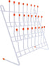 VILLCASE Lab Drying Rack - 24 Pegs Steel Wire Glassware Drying Rack for Laboratory Utensils