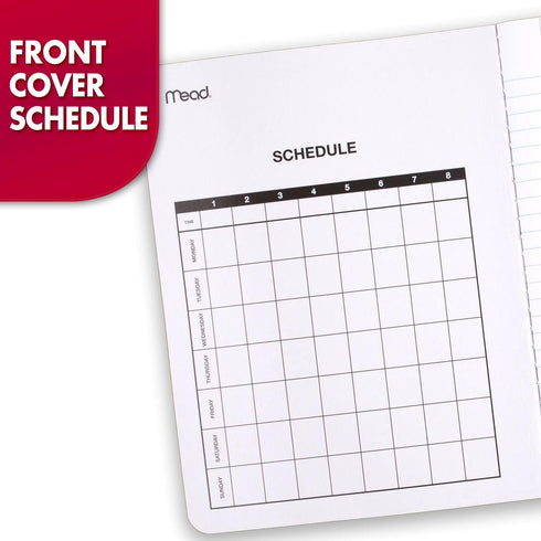 Mead Composition Notebooks, Wide Ruled, 100 Sheets, 5 Pack (72368)
