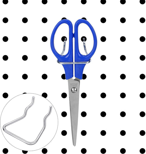 Pegboard Plier Holders, Stainless Steel Double Loop Hooks, 30 Pieces Accessories for Shop Store Supermarket Organizer