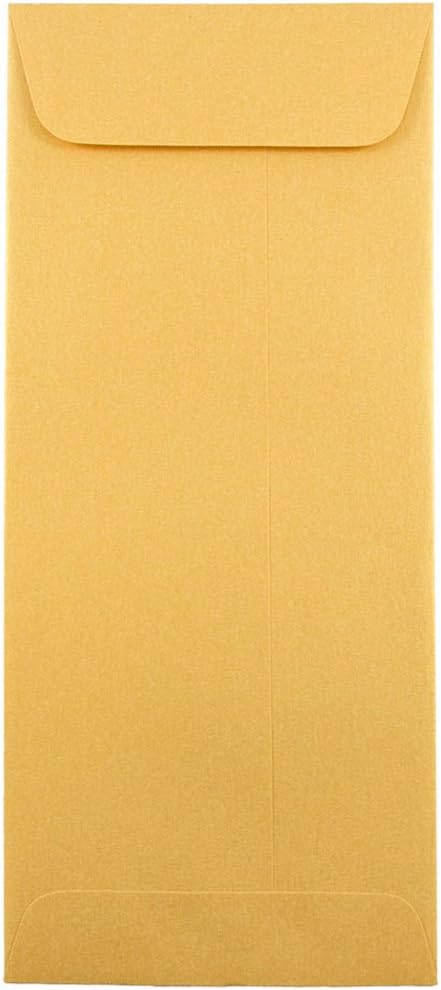 JAM PAPER #10 Policy Metallic Business Envelopes - Gold Stardream - 4 1/8 x 9 1/2 - 25/Pack