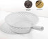 Round Plastic Sieve Large Sifting Pan with Handle Garden Soil Compost Sifter Thickened for Farming Food Screening Fish