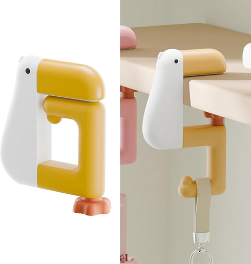Ywmsfl 2PCS Schoolbag Backpack Backpack Creative Thinking Shaped Desk Side Hooks for Keys Cups Under Table Handbag