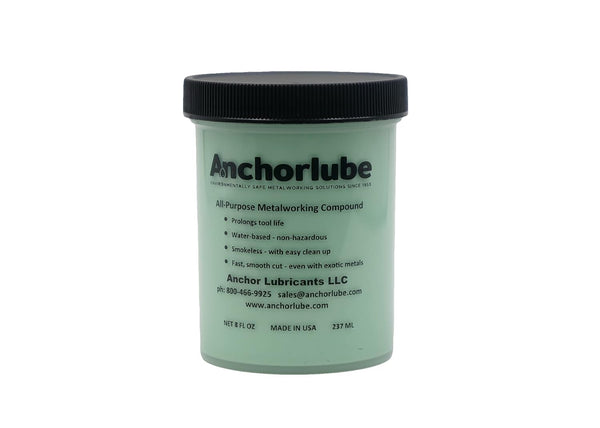 Anchorlube All-Purpose Metalworking Compound 8oz Jar - Water-Based Cutting Fluid for Drilling,