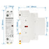 Baomain AC Contactor HC1-20/20, 110V 20A 2 Pole 2NO, Universal Circuit Control DIN Rail Mount