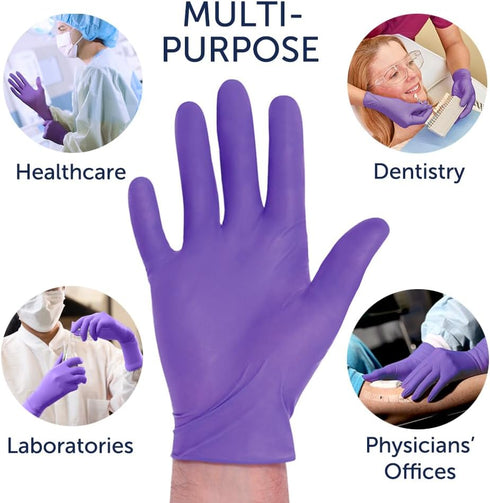 5.9 9.5 55080 1000) HALYARD PURPLE NITRILE Gloves Powder Free Disposable Medical Exam Gloves Dental Chemo Protection