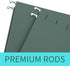 HERKKA Extra Capacity Hanging File Folders, 30 Pack Reinforced Legal Size with 3 Inch Expansion, Green