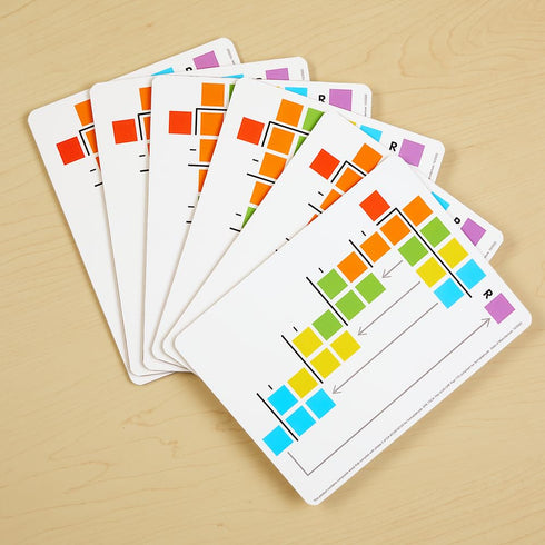 Really Good Stuff Long Division Dry-Erase Boards, Beginning Set of 6 Boards