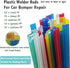 106pcs Plastic Welding Rods - ABS PP PU PE PA PC TPO for Car Bumper Kayak Repair Kit with Stainless Steel Mesh