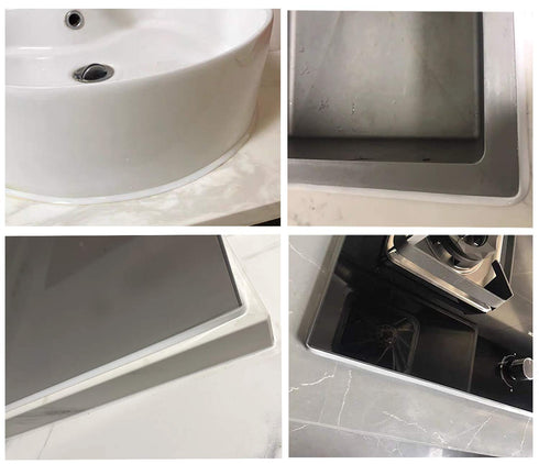 Self Adhesive Caulk Strip, PU Caulk Tape for Bathroom, Kitchen, Toilet (White, W:7.5MM)