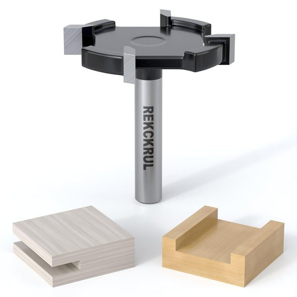 CNC Spoilboard Surfacing Router Bit 1/4 Inch Shank, 1-1/2" Cutting Diameter 4-Wings,