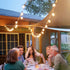 48ft 23+2 Bulbs, Dimmable 1W 60LM 2200K Outdoor String Lights with Spare Shatterproof Waterproof, LED Warm Glow