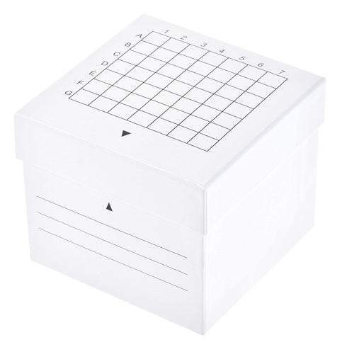 uxcell Centrifuge Tube Freezer Storage Box, 49-Well Cardboard Holder for 10ml 18mm Dia Micro Centrifuge Tubes