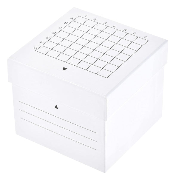 uxcell Centrifuge Tube Freezer Storage Box, 49-Well Cardboard Holder for 10ml 18mm Dia Micro Centrifuge Tubes