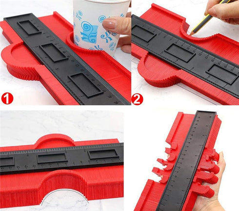 Quintathletic Profile Contour Gauge line Copier Ruler Cutting Template Construction Woodworking Measuring Instrument