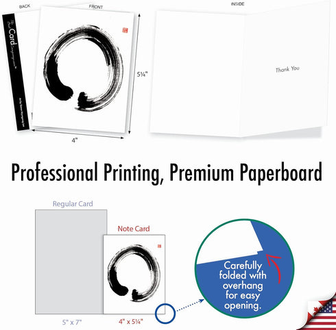 The Best Card Company, 10 Boxed Thank You Notes w/Envelopes, Assorted Stationery for Men and Women