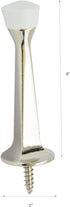 QCAA Heavy Duty Solid Rigid Door Stop - 3", Zinc Die Cast, Nickel, 5 Pack