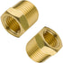 Legines Brass Pipe Fitting Hex Bushing, 1/2" NPT Male to 1/4" NPT Female Adapter, 1200psi (Pack of 2)