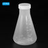 PATIKIL 500ml Plastic Erlenmeyer Flask, Clear, 2 Pack Narrow Mouth Conical Flask with Screw Caps for Laboratory