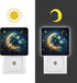 YKJAHSD Moon and Starry Sky Night Light, Plug into Wall Decor Nightlights for Bedroom, Bathroom, Hallway, Kitchen