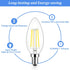 Brightever E12 Candelabra LED Light Bulbs 60 Watt Equivalent, 620 Lumen 6W Clear LED Filament Candle Bulbs, Daylight