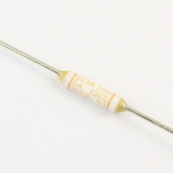 5pcs. ELCUT Microtemp Thermal Fuse, 130C Cutoff, 223R, 5A, 250V